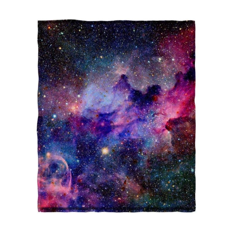 Dream Galaxy Flannel Mar Blanket Digital Printing Space Blanket Planet Sofa Blanket