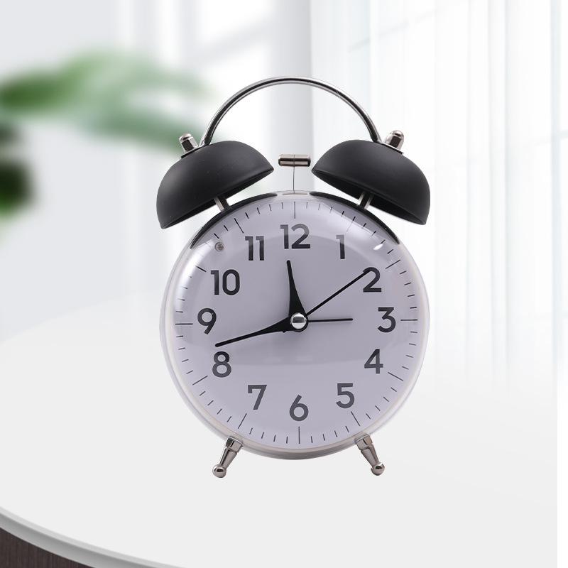 Extra Loud Double Ring Ring Clock Creative Personalized Dial Classic Silent Student Alarm Clock Table Clock