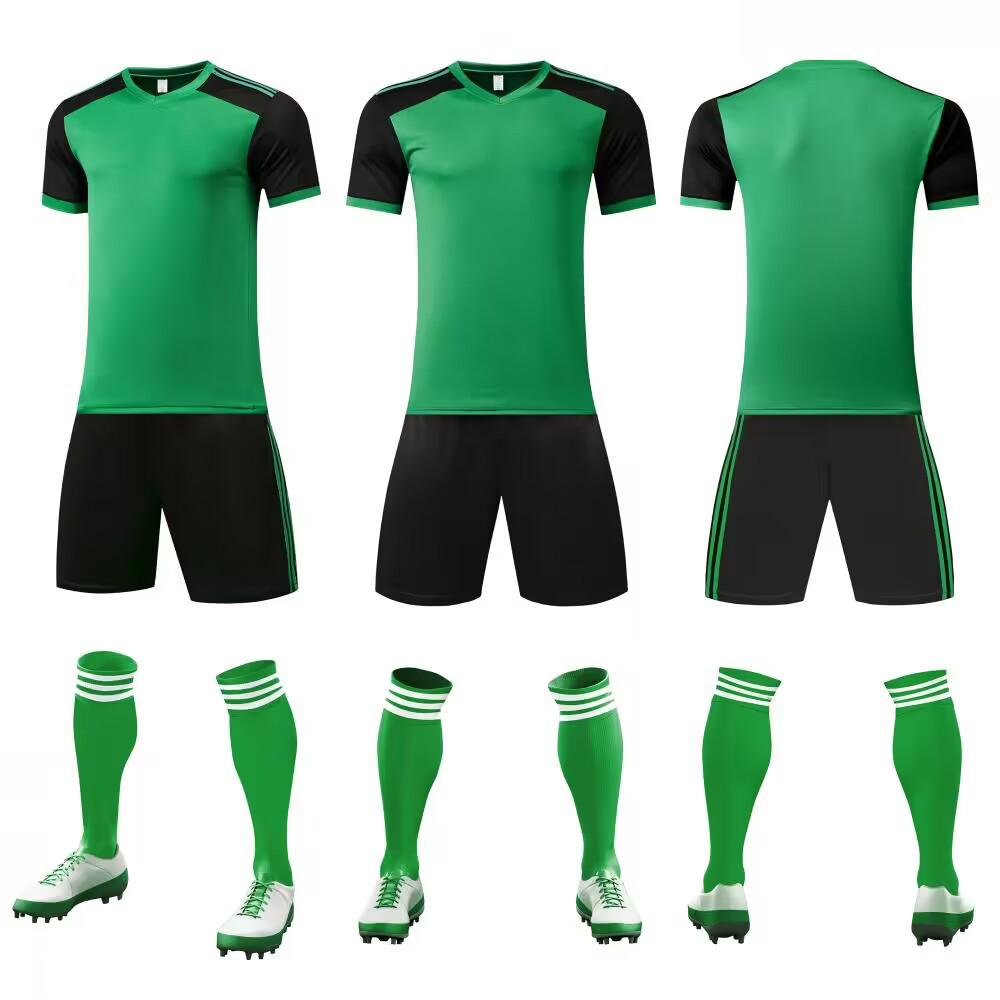 Youth and Adult Team Sports Jerseys: Short-sleeved Football and Training Sets for School Students
