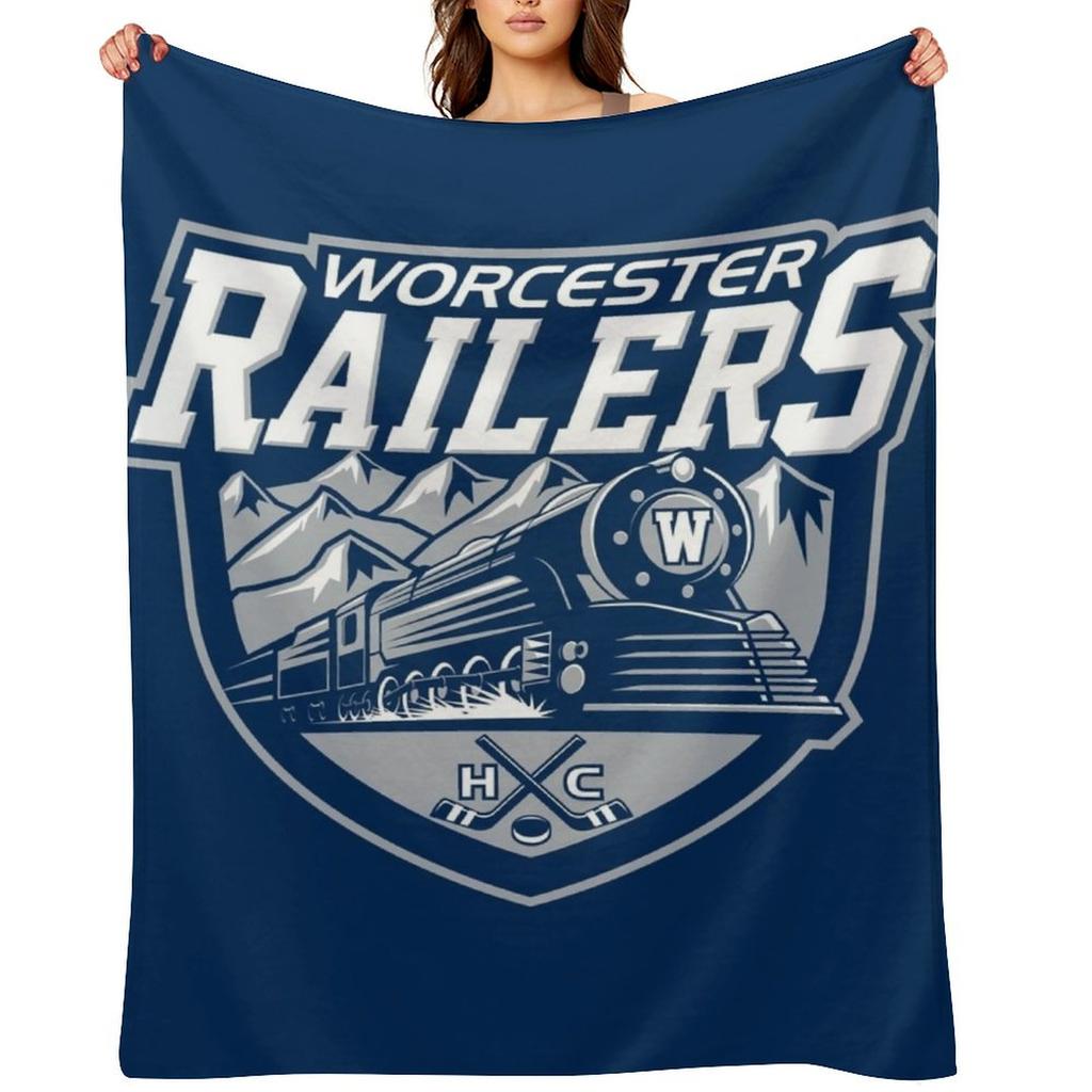 The Worcester Railers Throw Blanket Heavy Decorative Sofas Sofas Plaid on the sofa Blankets
