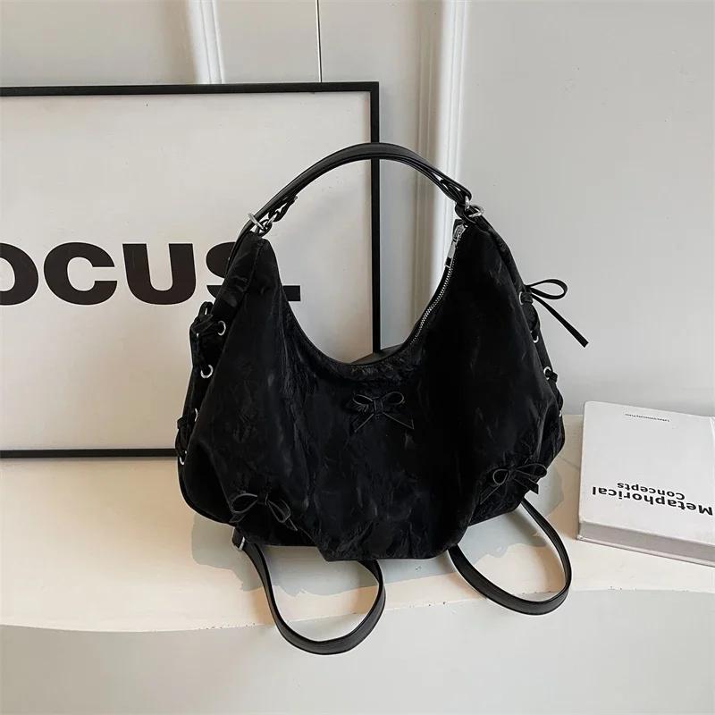 

Повседневные сумки через плечо с сплошным внутренним отделением, галстук-бабочка, большая вместимость, горячая распродажа, сумки для женщин, женские сумки из искусственной кожи на молнии