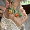 Rerto Bee Crystal Brooches For Women Enamel Rhinestone Animal Tassel Lapel Pins Men'S Suit Collar Pin Badge Accessories