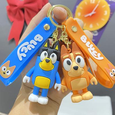 6 ks Kreslená rodina Bluey Panenka Kreativní Řetízek na klíče do auta Přívěsek na tašku Nádherný Přívěsek na dětský batoh Dárek pro pár
