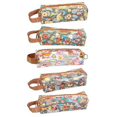 Pencil Pouches Pen Bag Capybara Pencil Case Clear Pencil Bag Pen Pouches Aesthetic Pen Case Back To School Supplies