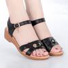 New Summer Women Sandals Open Toe Beach Shoes Female Wedges Shoes Comfortable Women's Flat Sandals Soft Soles Mom's Shoes