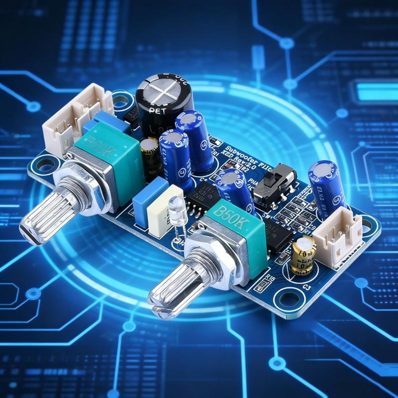 Low Pass Filter Bass Subwoofer Pre-AMP Amplifier Board Featuring NE5532 Chip And Adjustable Tone For Amplifiers