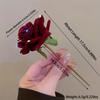 Temperament: Water Diamond, Red Rose, Pan Hairpin, Women's Simple New Hairpin,Elegant Ancient Style Hair Accessories