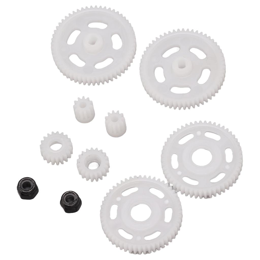 RC Motor Pinion Gear Set White Lightweight for Axial SCX24 124 Remote Control Model Vehicle