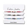New Fashion 3Pcs Stackable Seed Beads Bracelet Set Lightweight Comfortable Beach Casual Vacation Accessories For Women Girl Wear