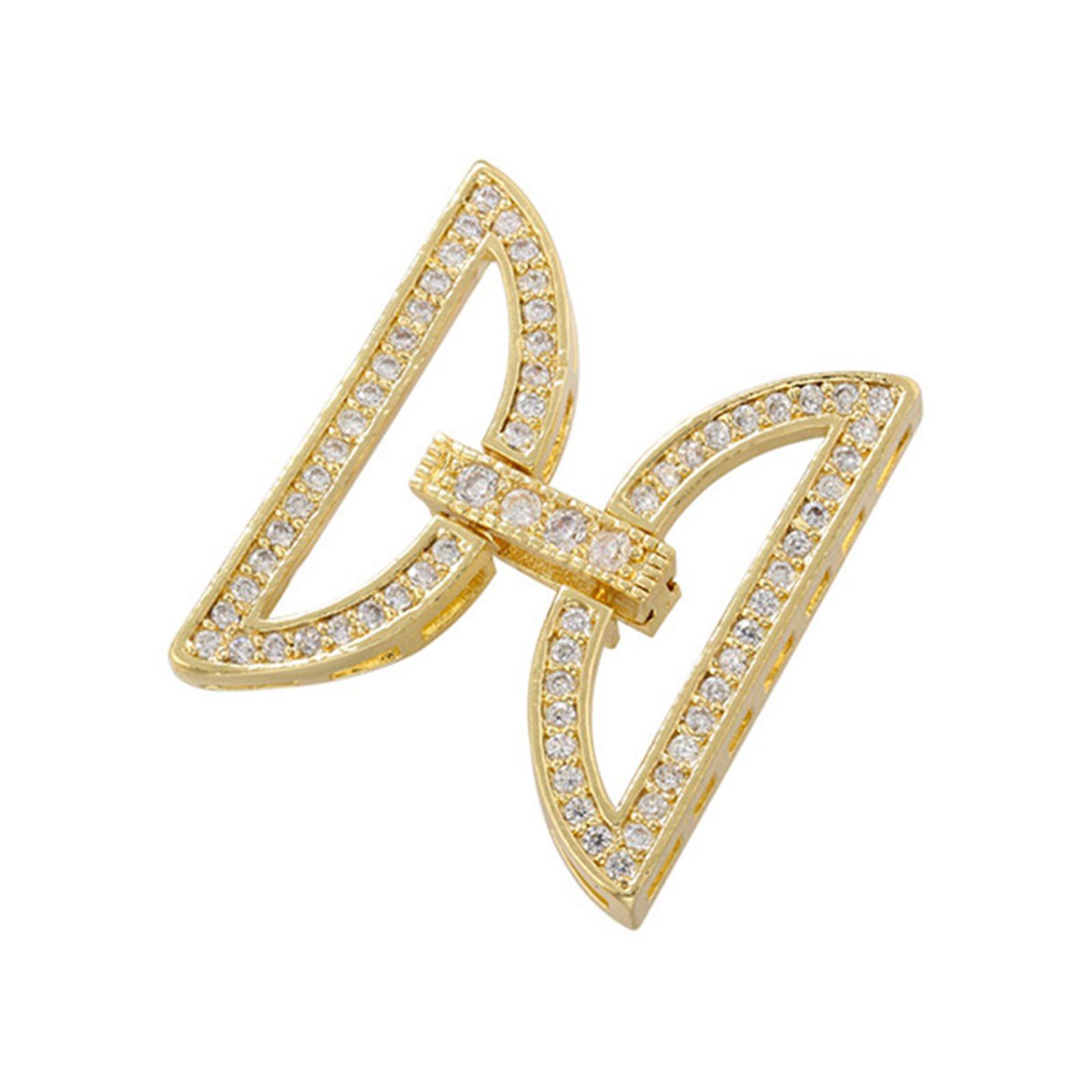 

Набор застежек «сделай сам» из меди с золотым покрытием и цирконием, креативные застежки для изготовления ювелирных изделий, с блестящим цирконом для браслета и ожерелья «сделай сам» 183 золотой