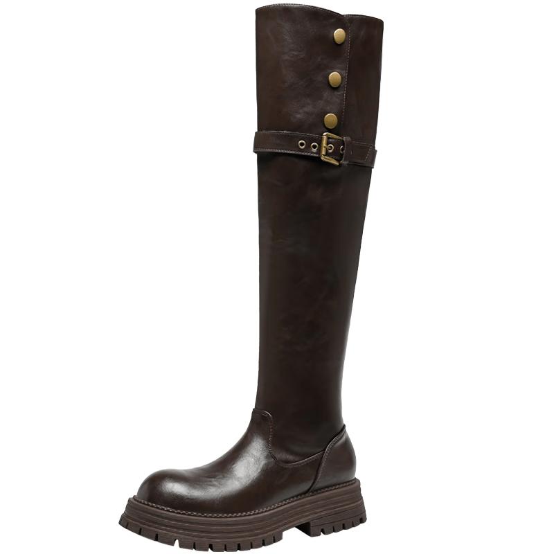 ZHR Women s Winter Plush Over-the-Knee Platform Rider Boots MR02A 35-40