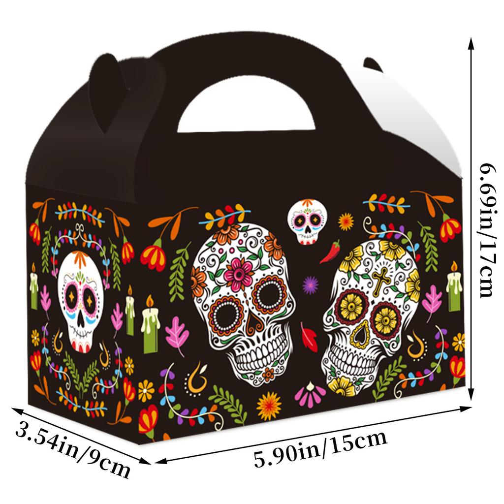 Mexican Day Of The Dead Ghost Day Party Decorative Gift ******Dead Skeleton Food Packaging Portable Box Customized