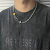Hip Hop Smiley Planet Splicing Necklace Men's and Women's Cuban Chain Versatile Premium Sense Clavicle Chain
