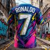Sonderedition Ronaldo 7 Fußballtrikot Oversize Sport Kurzarm Trainingsuniform Fußballtrikot Eltern-Kind T-Shirt