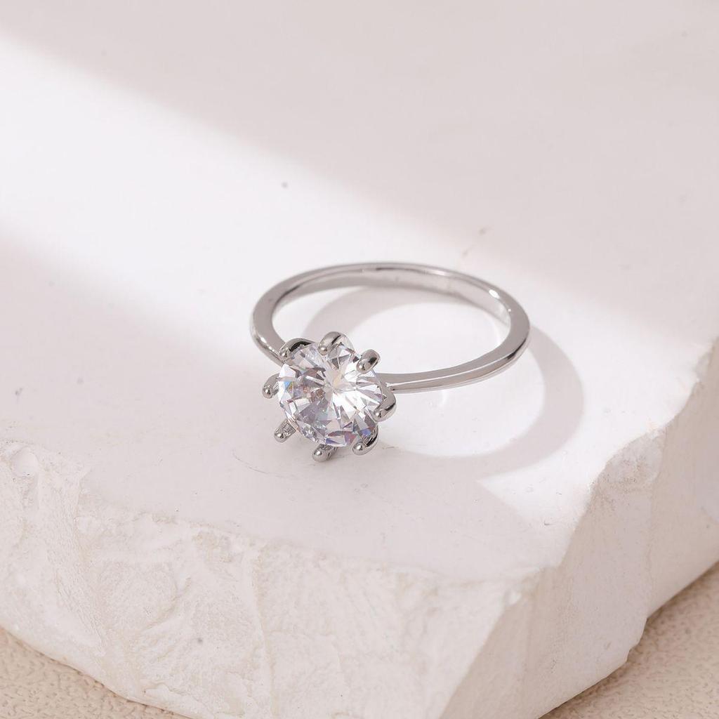 Trendy Minimalist Zircon Ring for Women