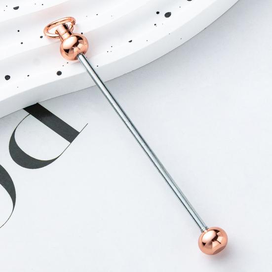 10Pcs Bead Pole Gradient Color Keychain Bars Metal Rod Links DIY Projetos Pingente Jóias Fazendo Acessórios