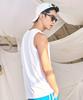 Tyubeuteuli Men'S Holiday Loose Fit Sleeveless Rash Guard A302 White