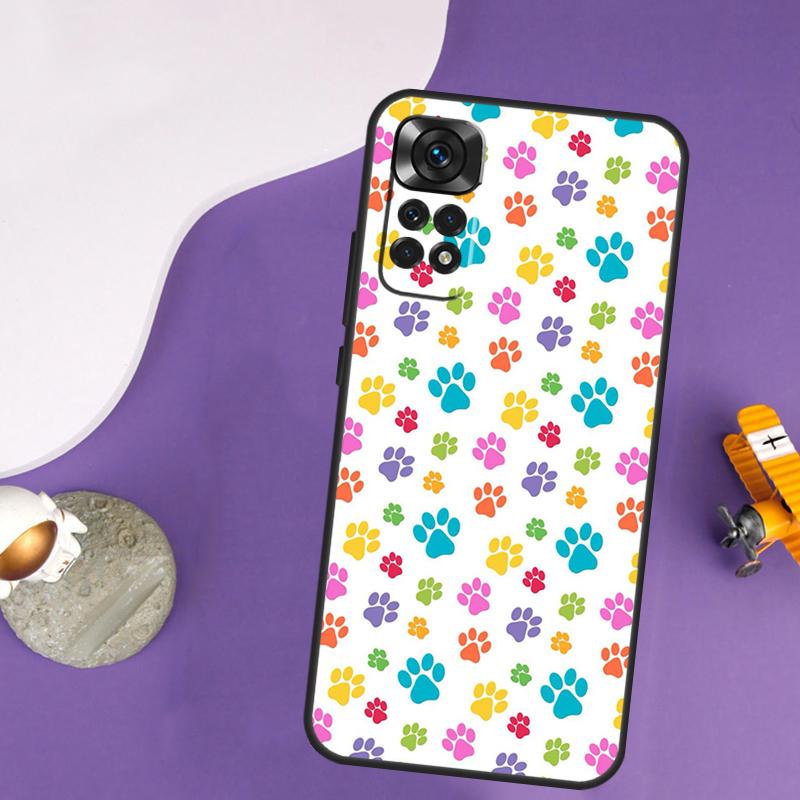 Dog Cat Paw Case For Xiaomi Redmi Note 13 Pro 14 12 9 10 11 Pro 10S 11S 12S Redmi 14C 13C 10C 12C Cover