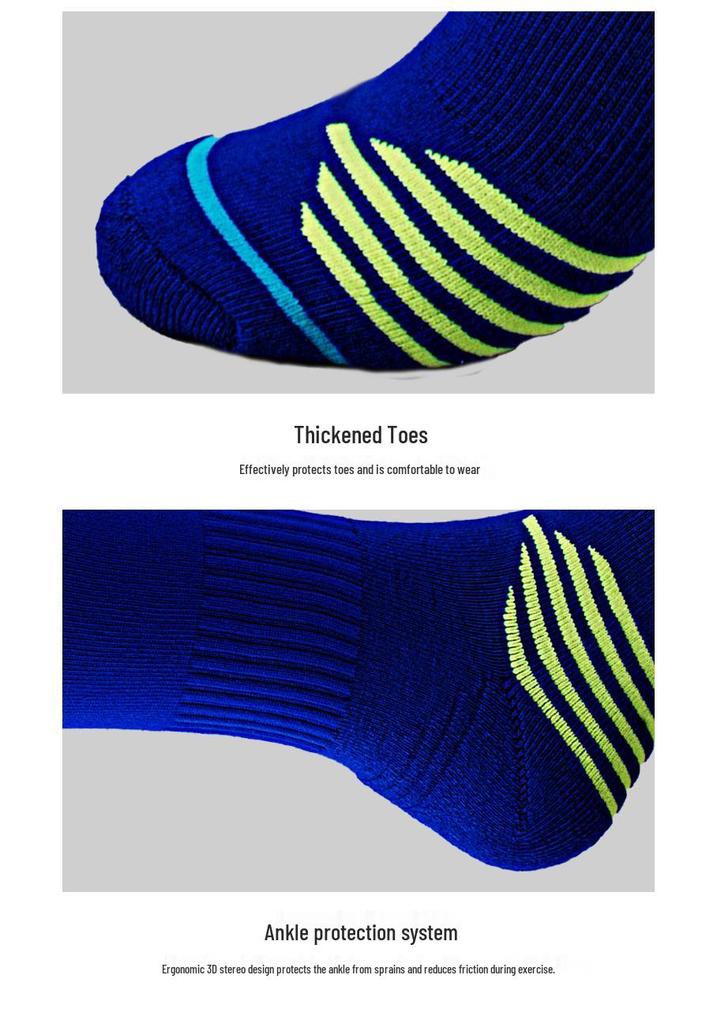 Junmei Kids' Cartoon Soccer Socks with Knee Pads - Thick, Towel-Bottom Long Design for Primary School Students