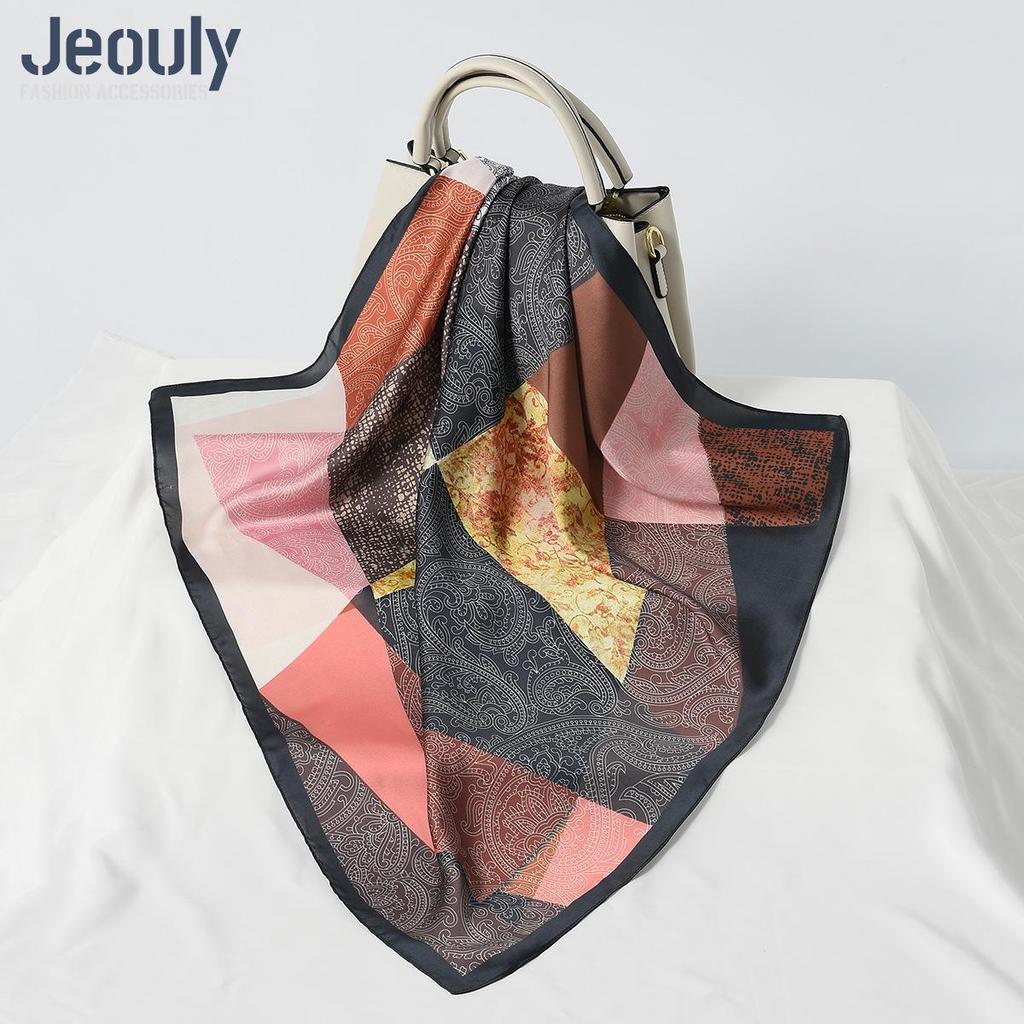 Cross-Border 70cm Silk Cashew Print Scarf - Autumn/Winter Women's Fashion Headscarf