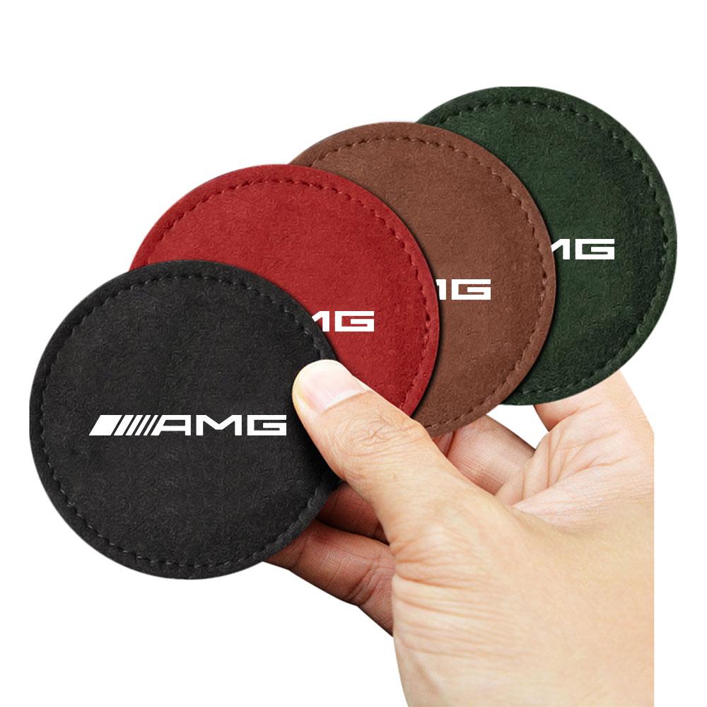 2pcs Car Coaster Anti-Slip Water Cup Holder Pads For Mercedes Benz A B C E S M Class AMG CLA CLS W212 W213 W204 W205 W176 W211