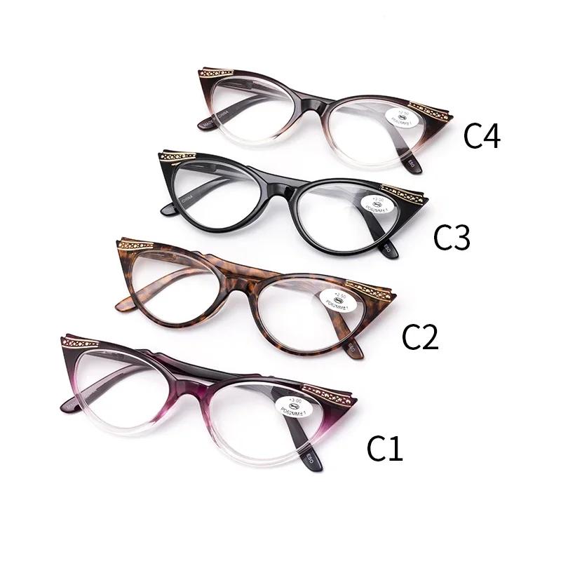 Cat Eye Frame Reading Glasses for Women Presbyopia Hyperopia Vision Care Magnification Computer Eyewear