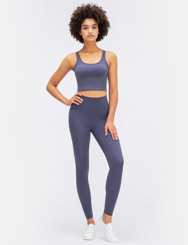 Yvette Yoga Sports Long High Stretch Yoga Size Purple Women's Pants, Leggings, Length, Waist, Pockets, Leg-Shaping, Coverage, Fitness, Dance, Wear, L,