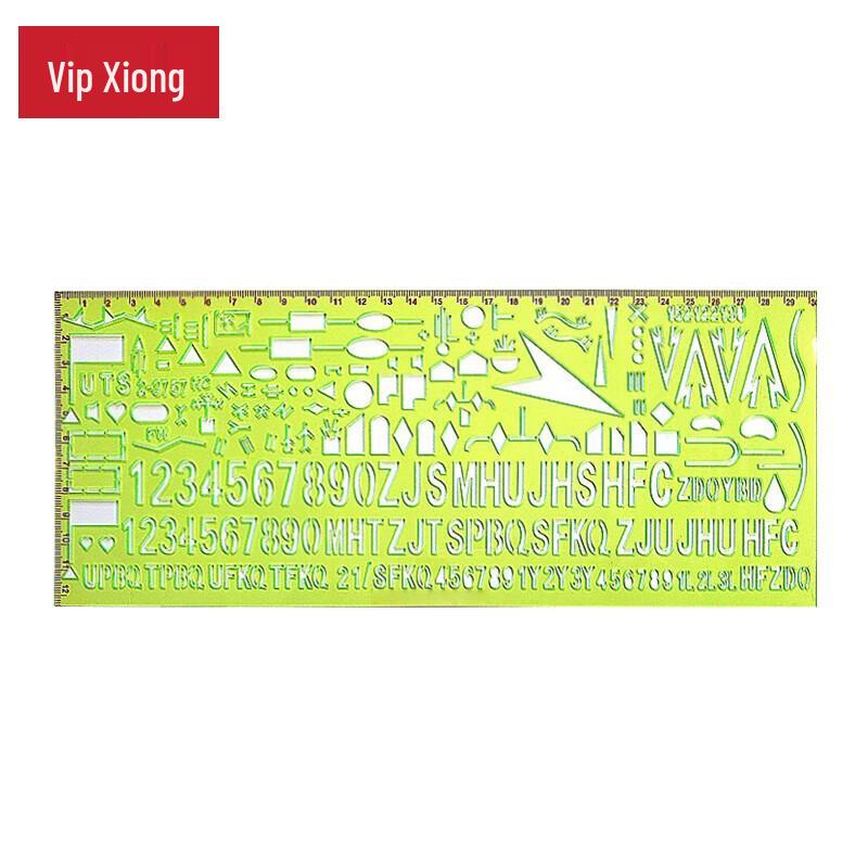 Multi-functional Letter & Number Drafting Ruler