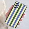 Colorful Striped Minimalist INS Couple Phone Case For Samsung Galaxy A13,21s,22,31,32,52,53,71,80,A91 Soft Black Shell