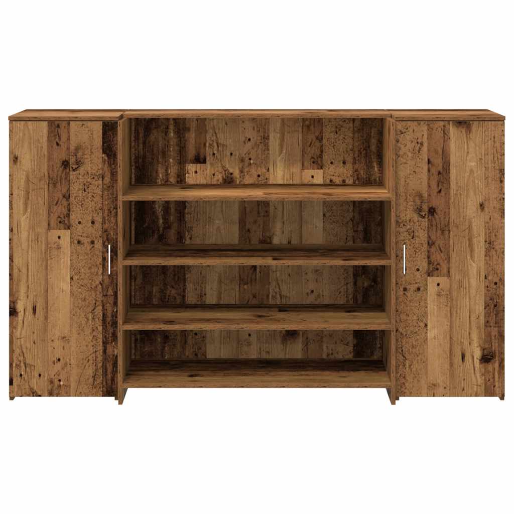 Biurko Recepcyjne Stare Drewno 180X50X103,5 Cm Drewno Klejone