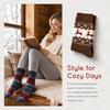 5pairs Thickened Deer Knit Winter Socks Soft Warm Mid-Calf Socks Christmas Reindeer Socks  Autumn