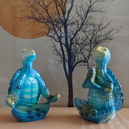 Ornament Broască Țestoasă Meditație Yoga Figurina Statuetă Sculptură Animal Interior