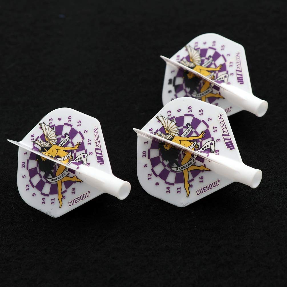 CUESOUL Dart Flights TERO System AK4 Standard Shape Heat Transfer Pattern 3 Pieces White