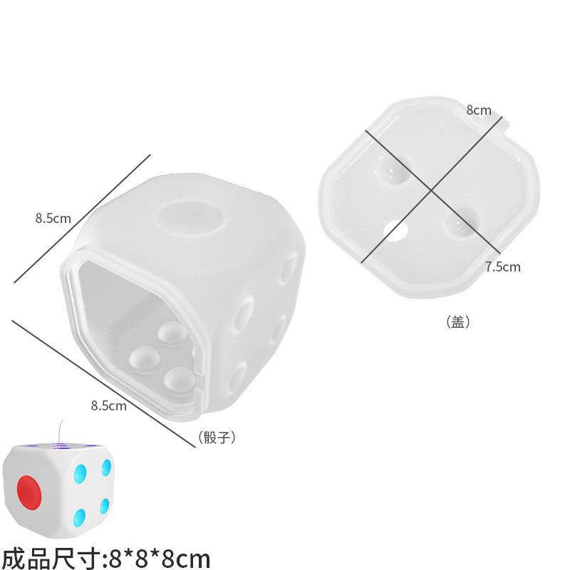 

Extra Large 3D Dice Candle Silicone Mold with Lid - Durable Resin for Candle Making, Soap, and Crafts, Perfect for Desktop Decor