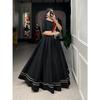 Dámská speciální rayonová bavlněná lehenga s nádechem Gotta Patti Speciální pro Navratri Celá lehenga choli, Nesešitá halenka
