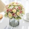 Artificial Flowers Silk Roses Wedding Wreath Home Room Table Festival Decor Bridal Bouquets Outdoor Yard Garden DIY Gifts Boxes