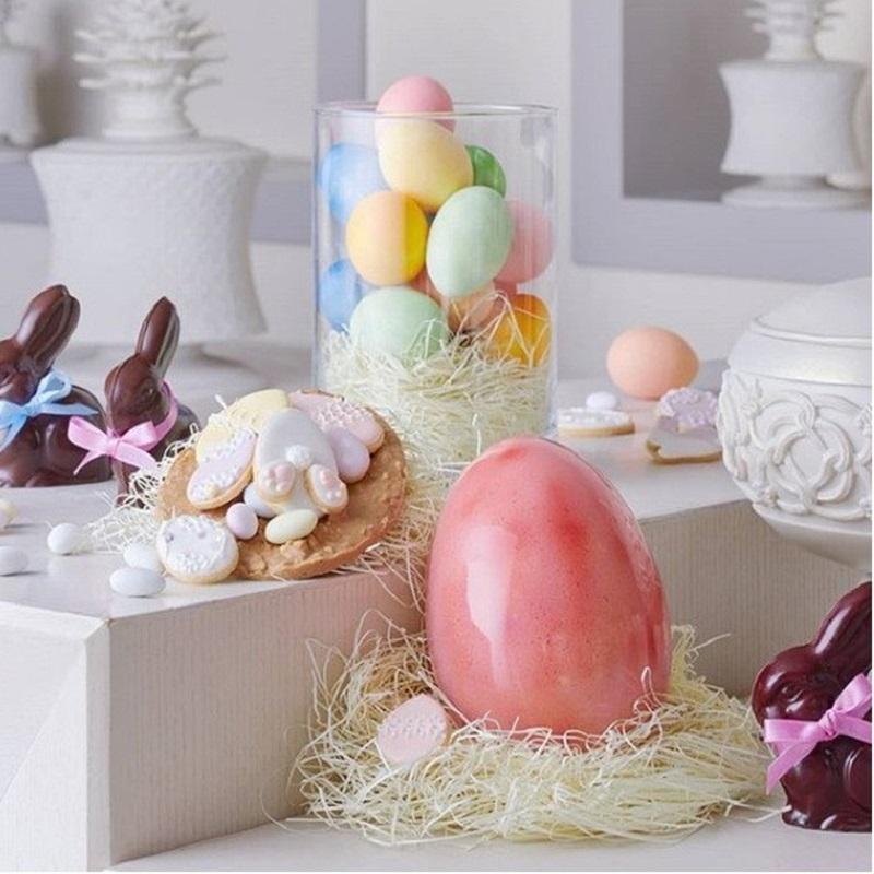 8 Cavities Easter Egg Shape Cake Mold Mousse Fondant Chocolate Decorating Cake Jelly Silicone Molds Kitchen Baking Moulds