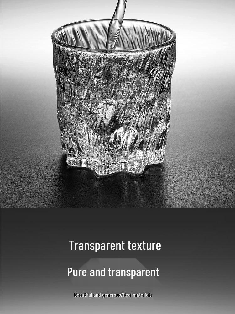 Glacier Glass Cup Set: Tea, Guest, Whiskey & Beer Cups for Living Room