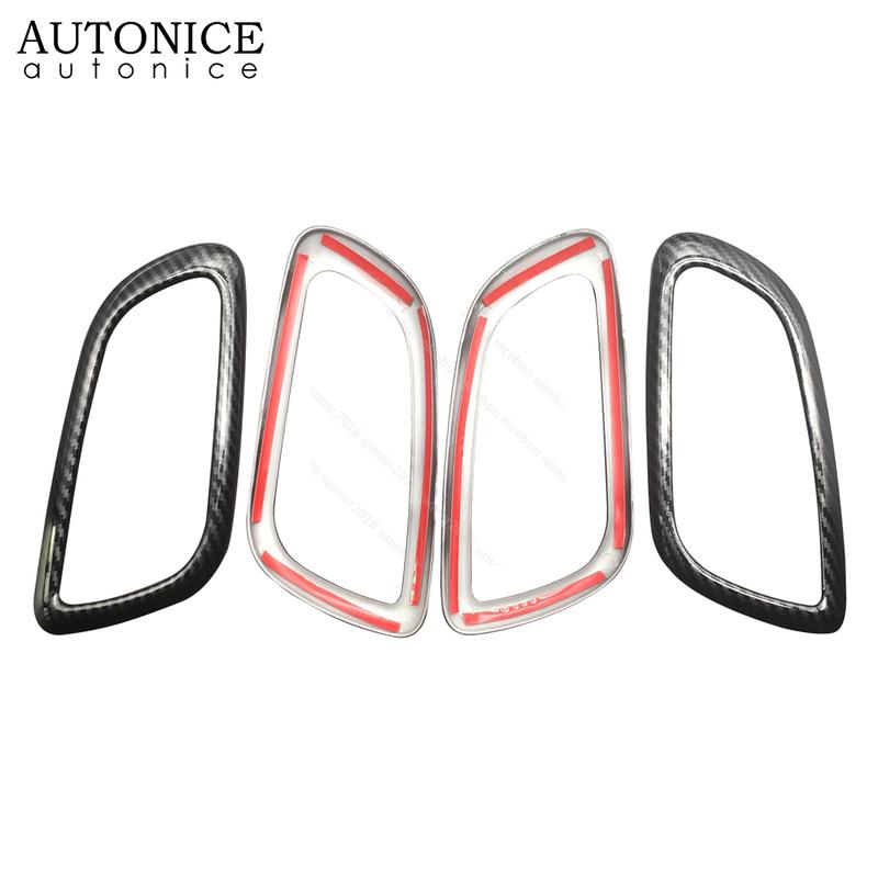 4PCS Carbon Fiber Color Door Handle Bowl Frame Cover Trim Fit for Dodge Journey JCUV 2013 2014 2015 2016 2017 2018