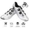 1Pair Outdoor Bike Cycling Shoes Electroplate Silver Vamp Bicycle Road Lock Shoes