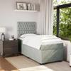 Maison Exclusive - Bettlattenrost und Matratze Hellgrau 90x200 cm Samt