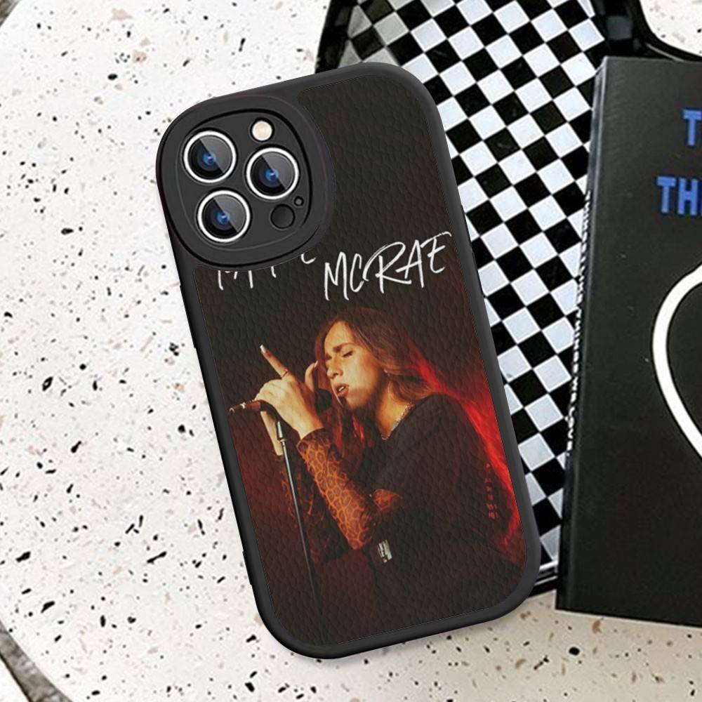 Canadian Female T-Tate Singer M-McRae Leather Phone Case For IPhone 16 16e 15 14 13 12 11 Pro Max Plus Mini Cover