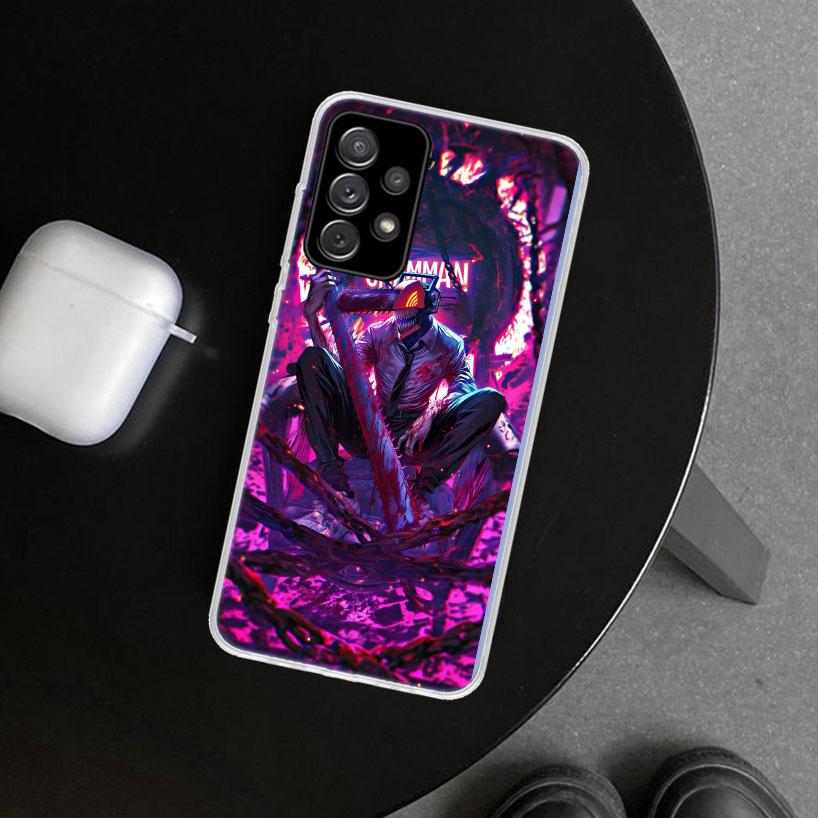 Chainsaw Mans Denji Phone Case Cover for Samsung Galaxy A12 A22 A32 A52 A72 A02S A51 A50S A31 A20S A10S Note 20 Ultra 10 Plus Ga