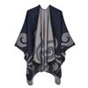 Women's Autumn Winter Warm Imitation Cashmere Shawl Scarf with Fashionable Slit Design