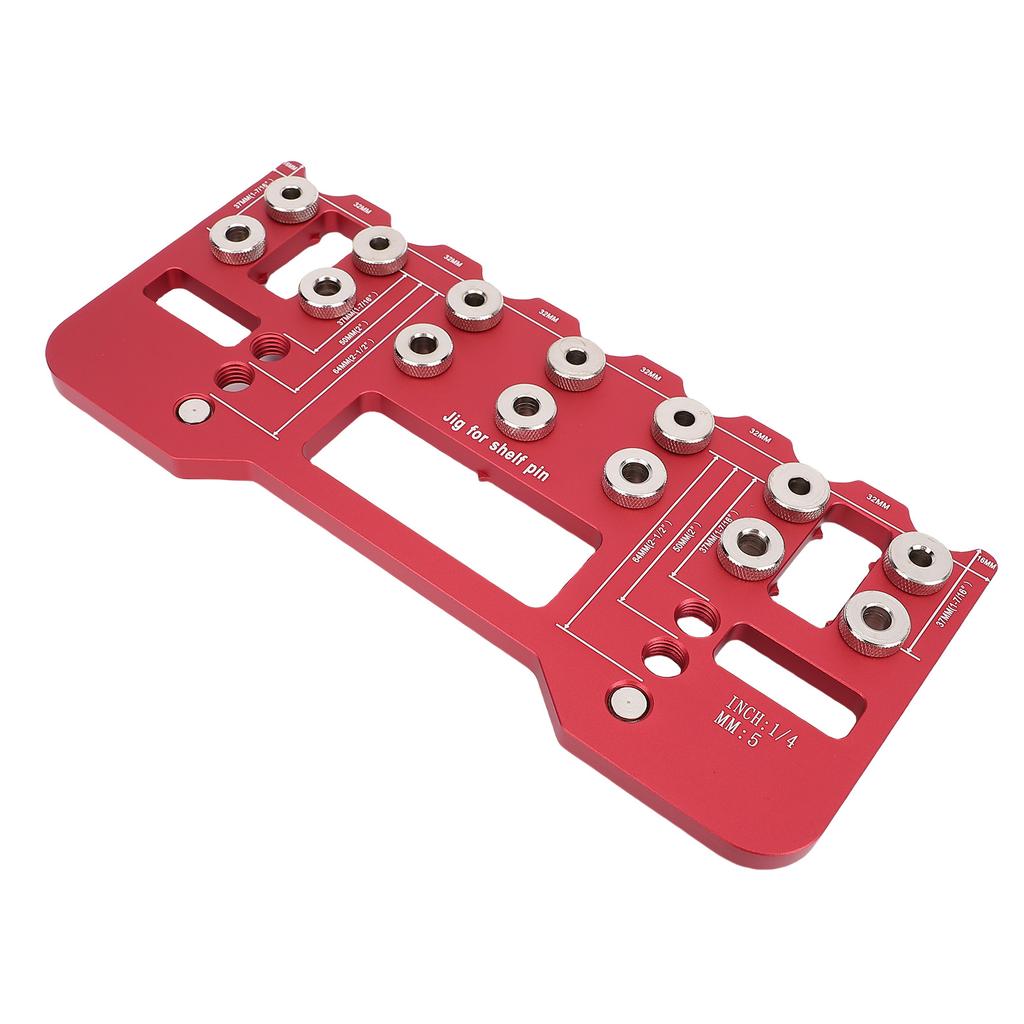 Shelf Pin Jig Kit Drill Guide Template Tool Woodworking Furniture Wardrobe Door Handle Adjustable Hole Punching