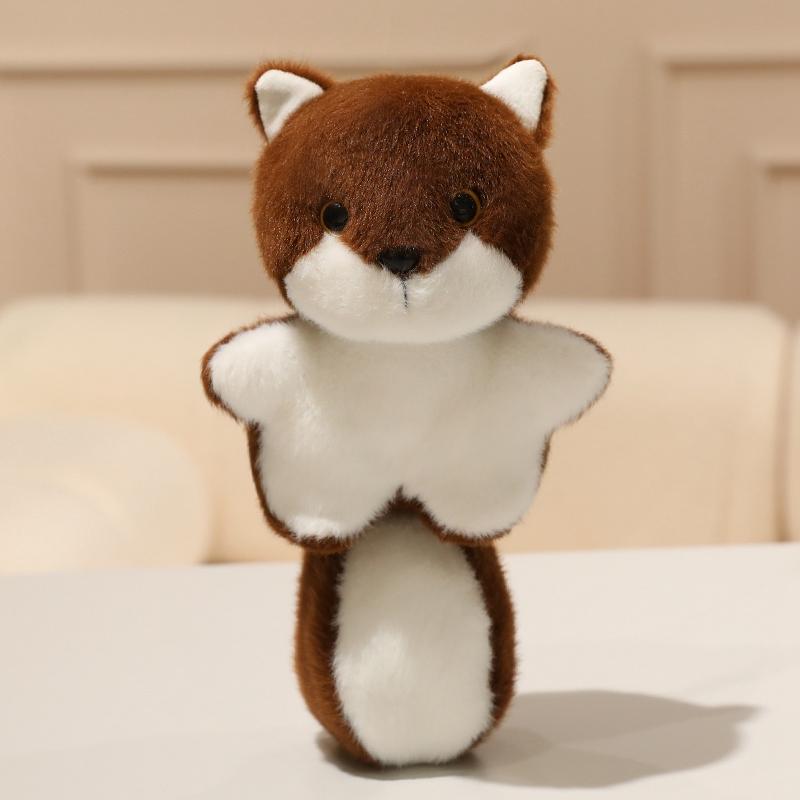 16cm Large Fluffy Tail Lovely Animals Stuffed Raccoon Cat Fox Palm Plush Soft Gifts