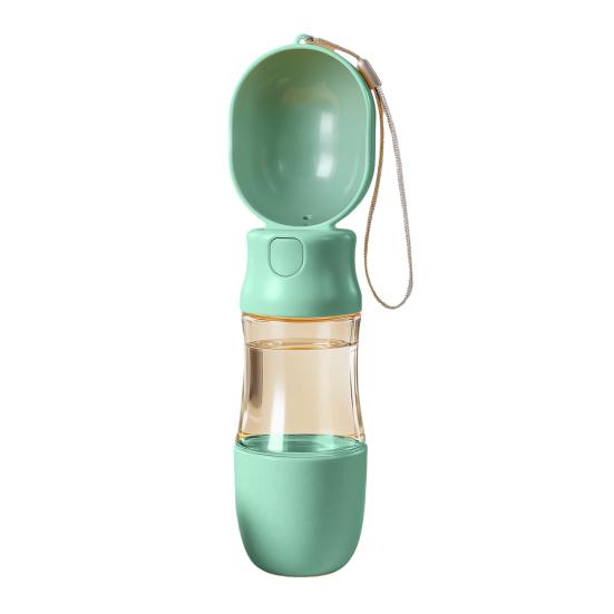 Yousheng Portable Pet Water Bottle Leak-Proof Dog Water Dispenser with Drinking Bowl Food Compartment Travel Water Bottle for Cats Hiking Walking