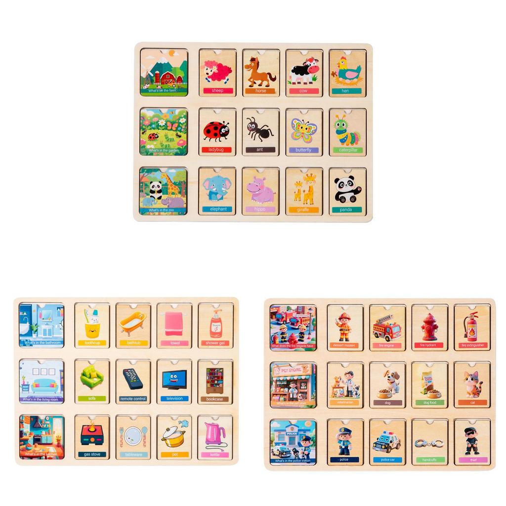 Wooden Montessori Puzzles For Kids With Logic Matching Educational Toy For Early Learning