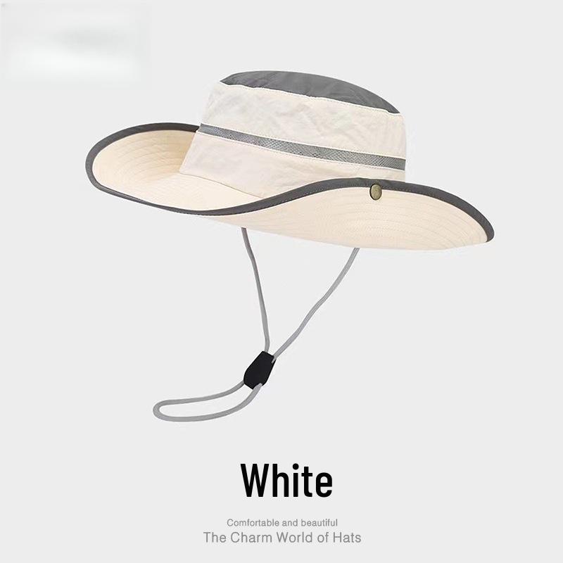 Men's Quick-Dry Color Block Sun Hat, UPF Sun Protection, Waterproof & Breathable; Ideal for Spring/Summer Outdoor Hiking & Sports.