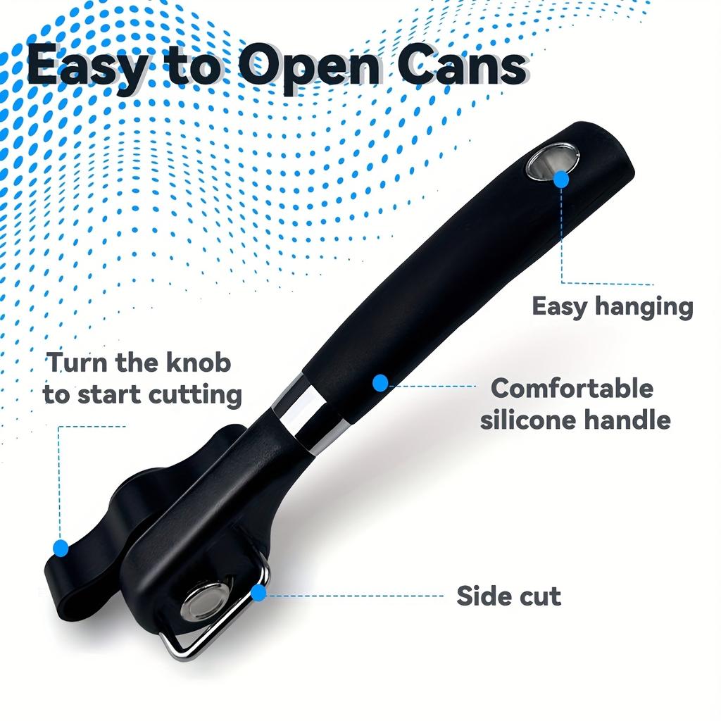 One-piece Quick and Convenient Stainless Steel Can Opener — A Multifunctional Kitchen Tool.